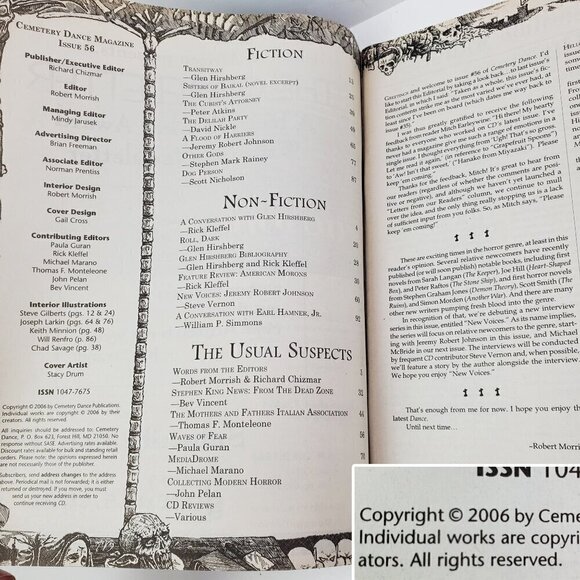 Cemetery Dance Magazines Lot 8 Issues 53-60 Stephen King Gaiman Horror 2005-2009 - Picture 10 of 16